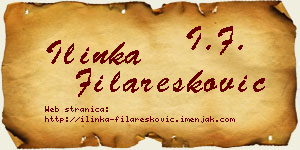 Ilinka Filaresković vizit kartica